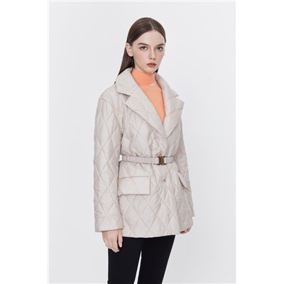 Chaqueta acolchada de seda Beige