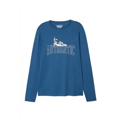 Camiseta Bugs Bunny Looney Tunes Azul oscuro jaspeado
