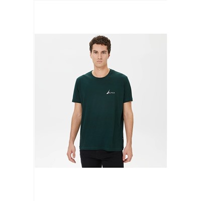 Nautica Erkek Yeşil Kısa Kollu Standart Fıt T-shırt VE37300T