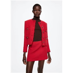 Minifalda tweed algodón -  Mujer | MANGO OUTLET Melilla