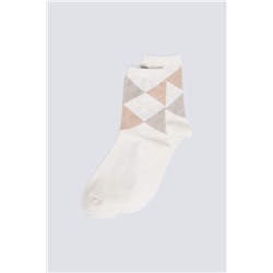 Calcetín largo rombos