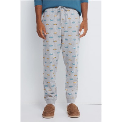 Pijama largo manga raglan pantalón coches