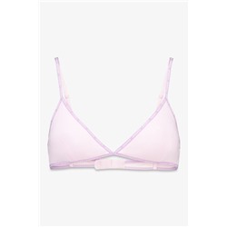 Sujetador triangular algodón copas extraíbles rosa