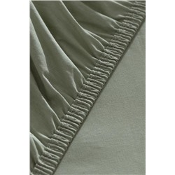 Manon King Size %100 Pamuk Ranforce Lastikli Çarşaf - Yeşil