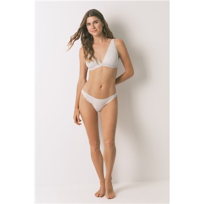 Sujetador halter FANTASTIC algodón gris