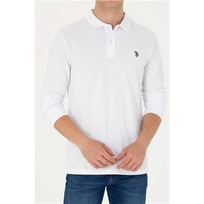 Erkek Beyaz Basic Sweatshirt
