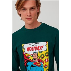 Camiseta Superman La Liga de la Justicia DC Comics - Verde oscuro