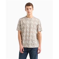 REGULAR FIT T-SHIRT WITH 3D EFFECT PRINT IN ASV COTTON