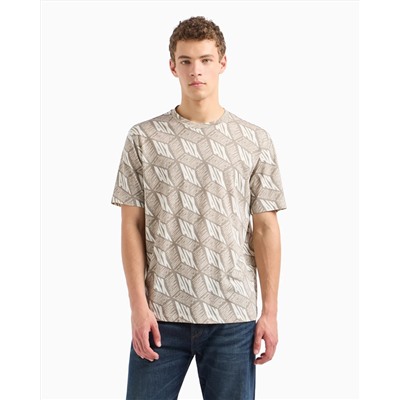 REGULAR FIT T-SHIRT WITH 3D EFFECT PRINT IN ASV COTTON