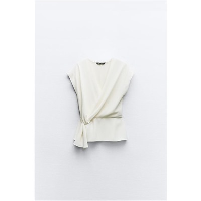 CREPE TOP WITH KNOT
