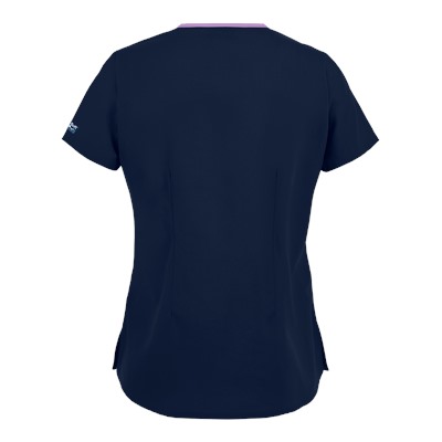 Butter-Soft Scrubs by UA™ Contrast Y-Neck Top
