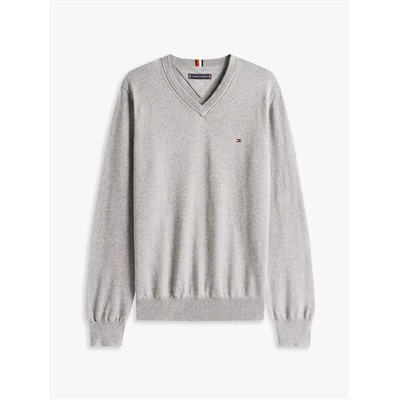Solid Logo V-Neck Sweater