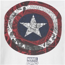 Captain America MARVEL Comic Shield Herren T-Shirt FBMTS088WHT