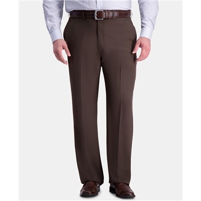 Haggar Men's Big & Tall Premium Comfort Stretch Classic-Fit Solid Flat Front Dress Pants
