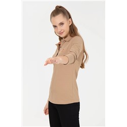 Kadın Camel Basic Sweatshirt