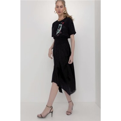 Vestido asimétrico efecto 2 piezas