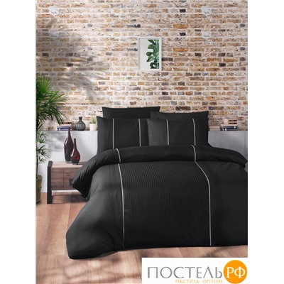 Постельное белье "Карвен" DELUXE DARK ранфорс 1,5 спальн (Elegant Black)