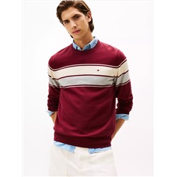 Block-Stripe Crewneck Sweater