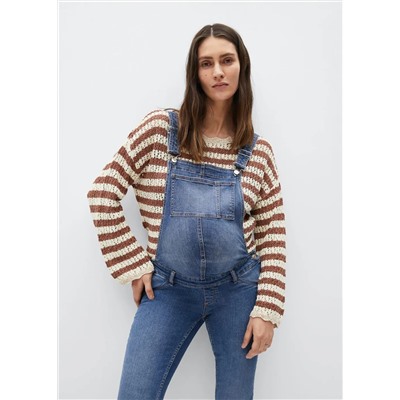 Peto vaquero maternity -  Mujer | MANGO OUTLET España