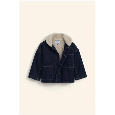 LIMITED EDITION DENIM JACKET WITH FAUX SHEARLING
