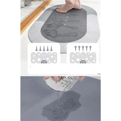 Lisinya Sihirli Su Emici Kaydırmaz Banyo Paspası Banyo Ayak Matı P299711S9608