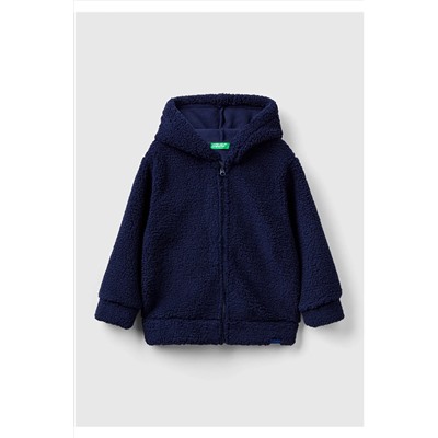United Colors of Benetton Erkek Çocuk Lacivert Etiket Detaylı Sweatshirt 223A31VZG502C