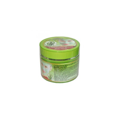 Готовая маска-крем для лица против акне и жирного блеска со спирулиной  100 ml / Seaweed facial mask 100 ml