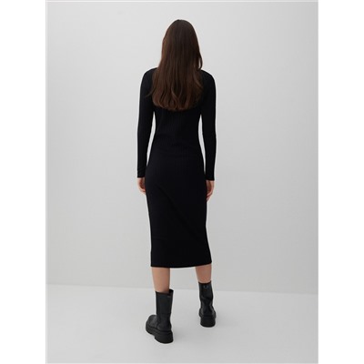 Midikleid mit Stehkragen