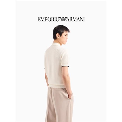 Мужское поло ✔️Empori*o Arman*i  3цвета: чёрная,белая, синяя Материал: ультратонкая длинноволокнистая хлопчатобужная ткань