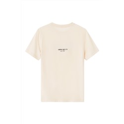 Camiseta Beige y marrón
