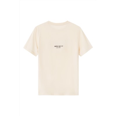 Camiseta Beige y marrón