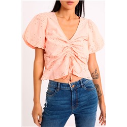 Top bordado Rosa
