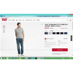 514™ STRAIGHT FIT STRETCH JEANS (BIG & TALL)