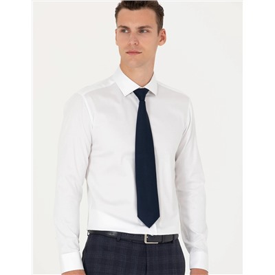Beyaz Ex. Slim Fit Uzun Kollu Basic Gömlek