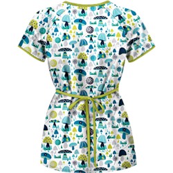 UA Mushroom Pickens Amazing Aqua Mock Wrap Scrub Top