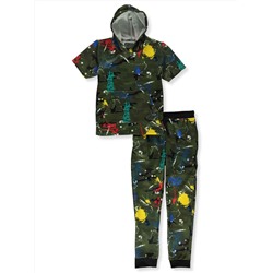 SACRED CROWN BOYS' 2-PIECE PAINT SPLATTER JOGGER SET OUTFIT