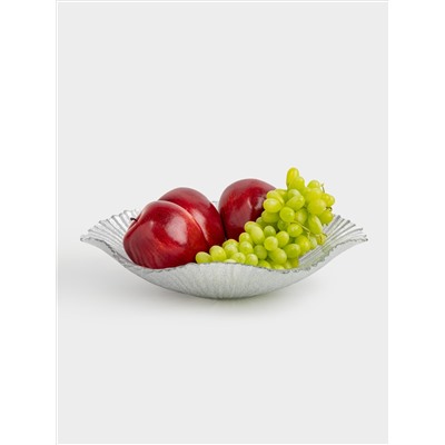 Ваза для фруктов, 32х7 см, стекло Р, серебристая, Avila