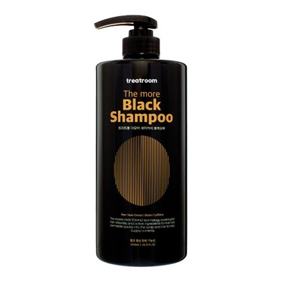 Treatroom The More Black Shampoo Шампунь для волос против седины с с экстрактом пивных дрожжей, биотином и кофеином 1010мл