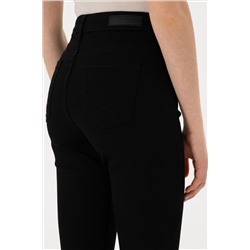 Kadın Siyah Toothpick Fit Kanvas Pantolon