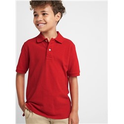 Short sleeve pique polo