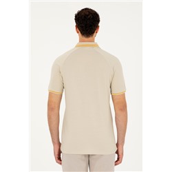 Erkek Regular Fit Polo Yaka Taş Tişört
