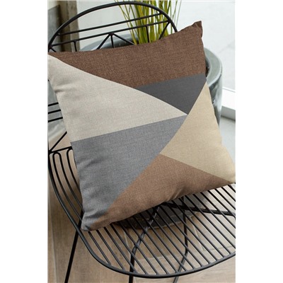 Viva Home 43x43cm Leke Tutmaz Premium Tay Tüyü Kumaş Çift Taraflı Kırlent Geometrik Yastık Kılıfı Krl391 KRL347