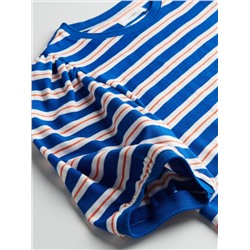 Gestreifte Bluse mit Puffärmeln