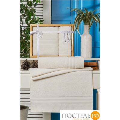 12194 Комп. Пол. PHILIPPVS махр.жакард в короб. (50x90/70х140) 2 шт.HUMA кремовый