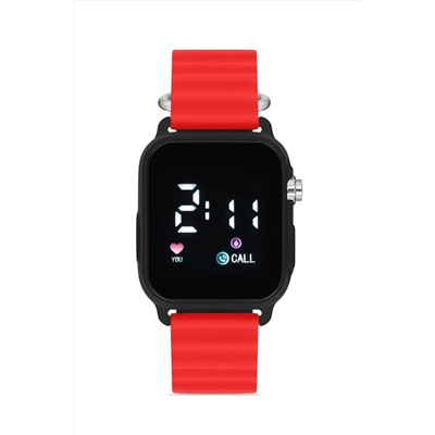 Aqua Di Polo 1987, Kırmızı Silikon Unisex Dijital Led Kol Saati APWR033310