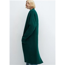Abrigo oversize punto bolsillos