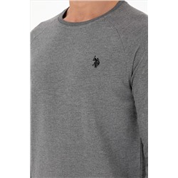 Erkek Antrasit Melanj Basic Sweatshirt