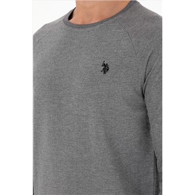 Erkek Antrasit Melanj Basic Sweatshirt