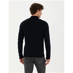 Lacivert Slim Fit Kazak