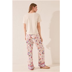 Pantalón largo estampado multicolor